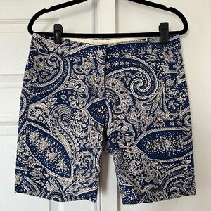 Blue & white J Crew long shorts